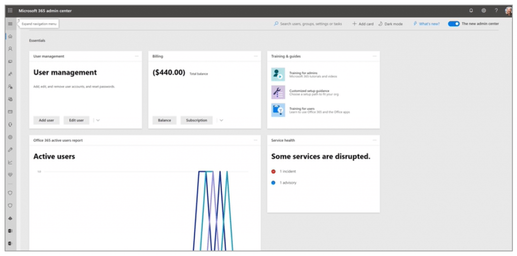 Microsoft 365 Admin Center