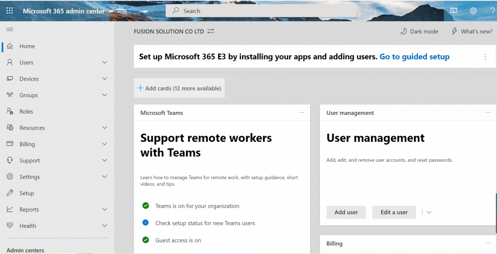 admin center 