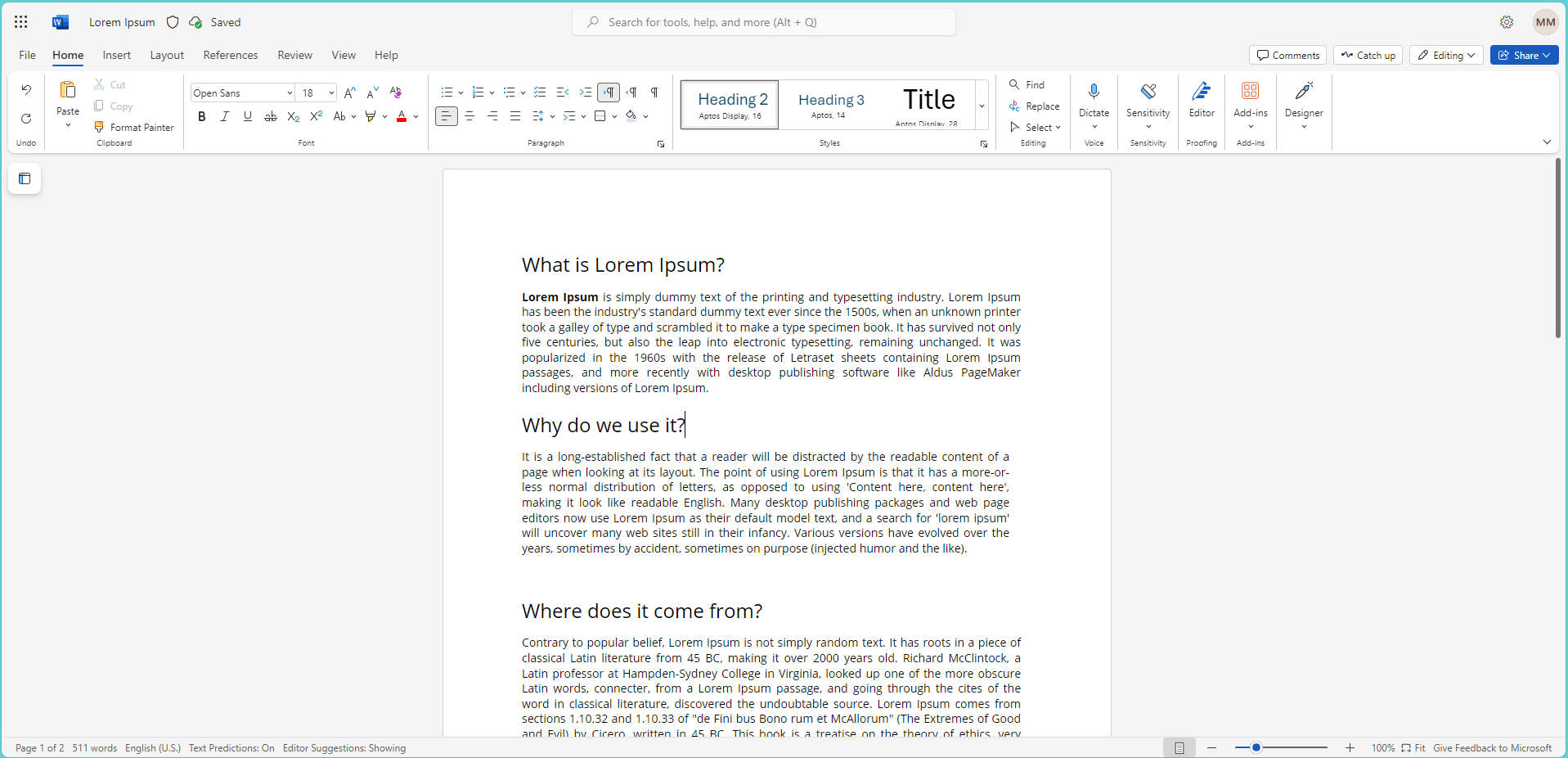 Microsoft 365 Word