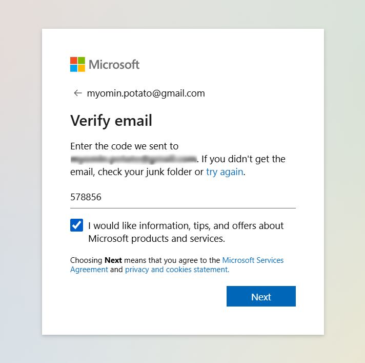 Verify your email