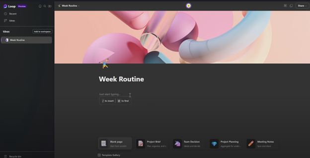 Weekly Routine