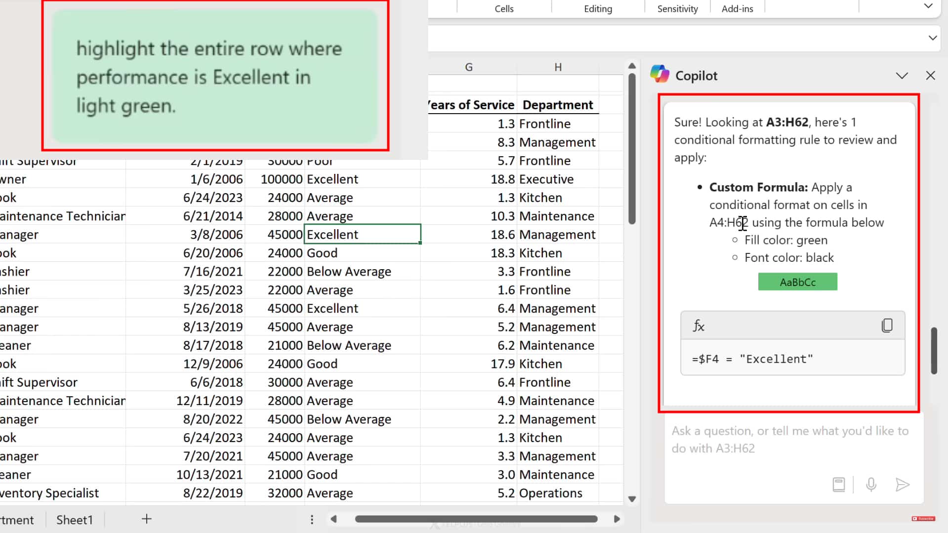 conditional highlight entire row