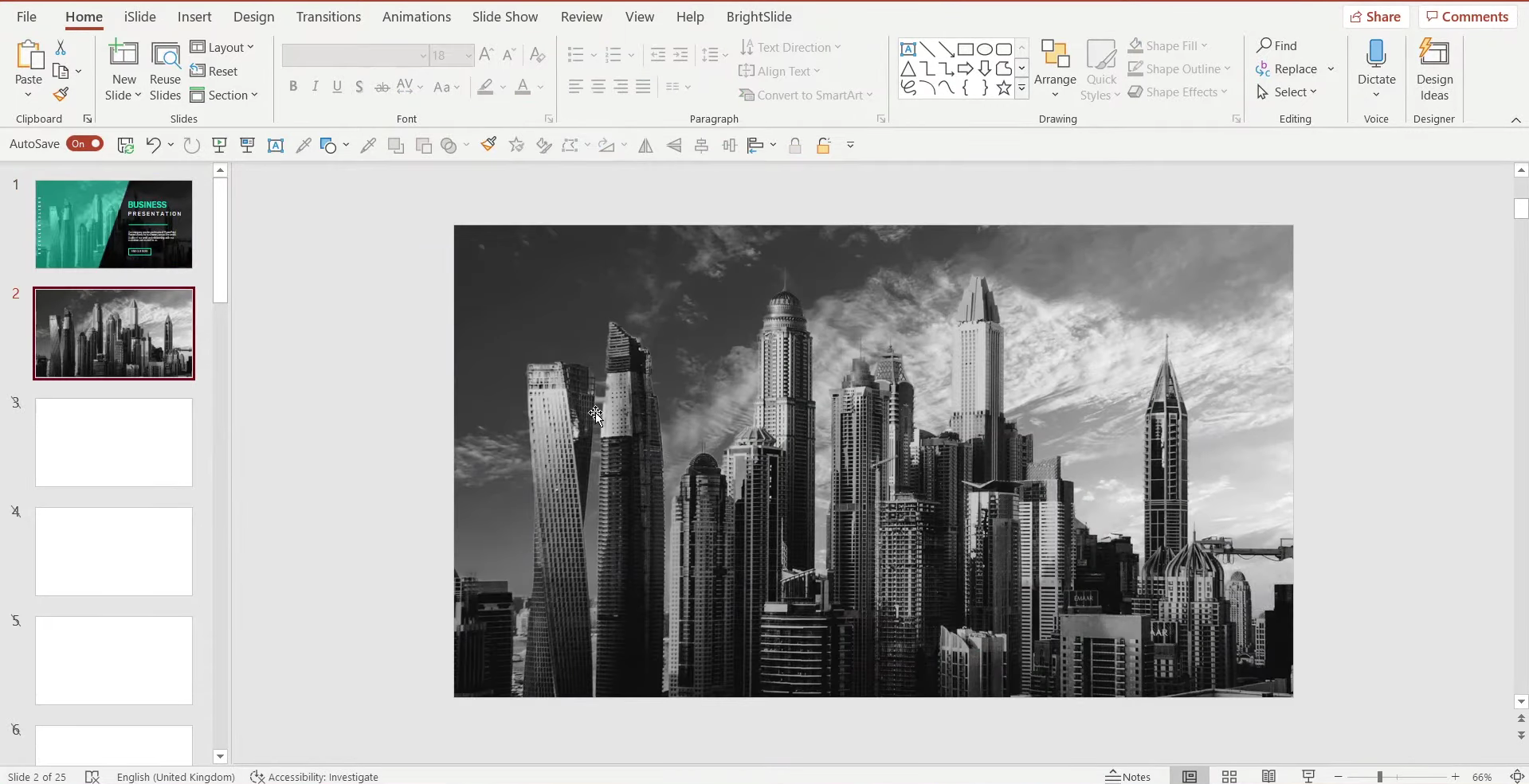 grayscale background image powerpoint