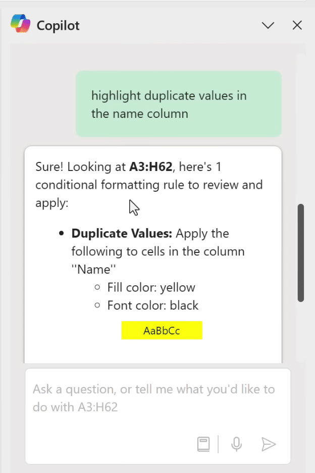 highlight duplicate with copilot