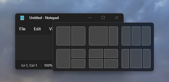 window 11 snap layout 