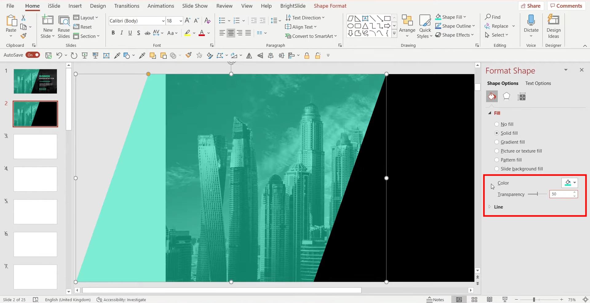 step 4 transparency in powerpoint