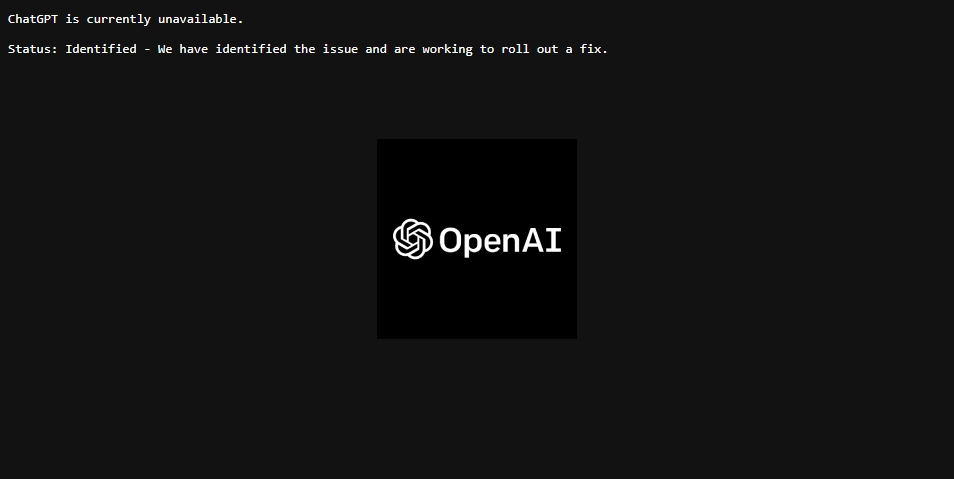 ChatGPT is down