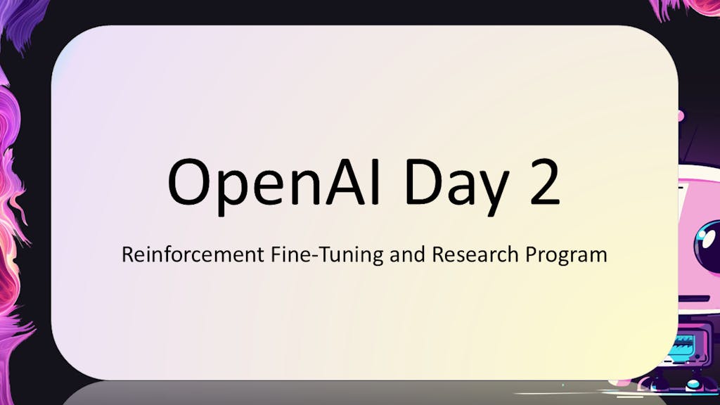 OpenAI Reinforcement Fine Tuning Research Program