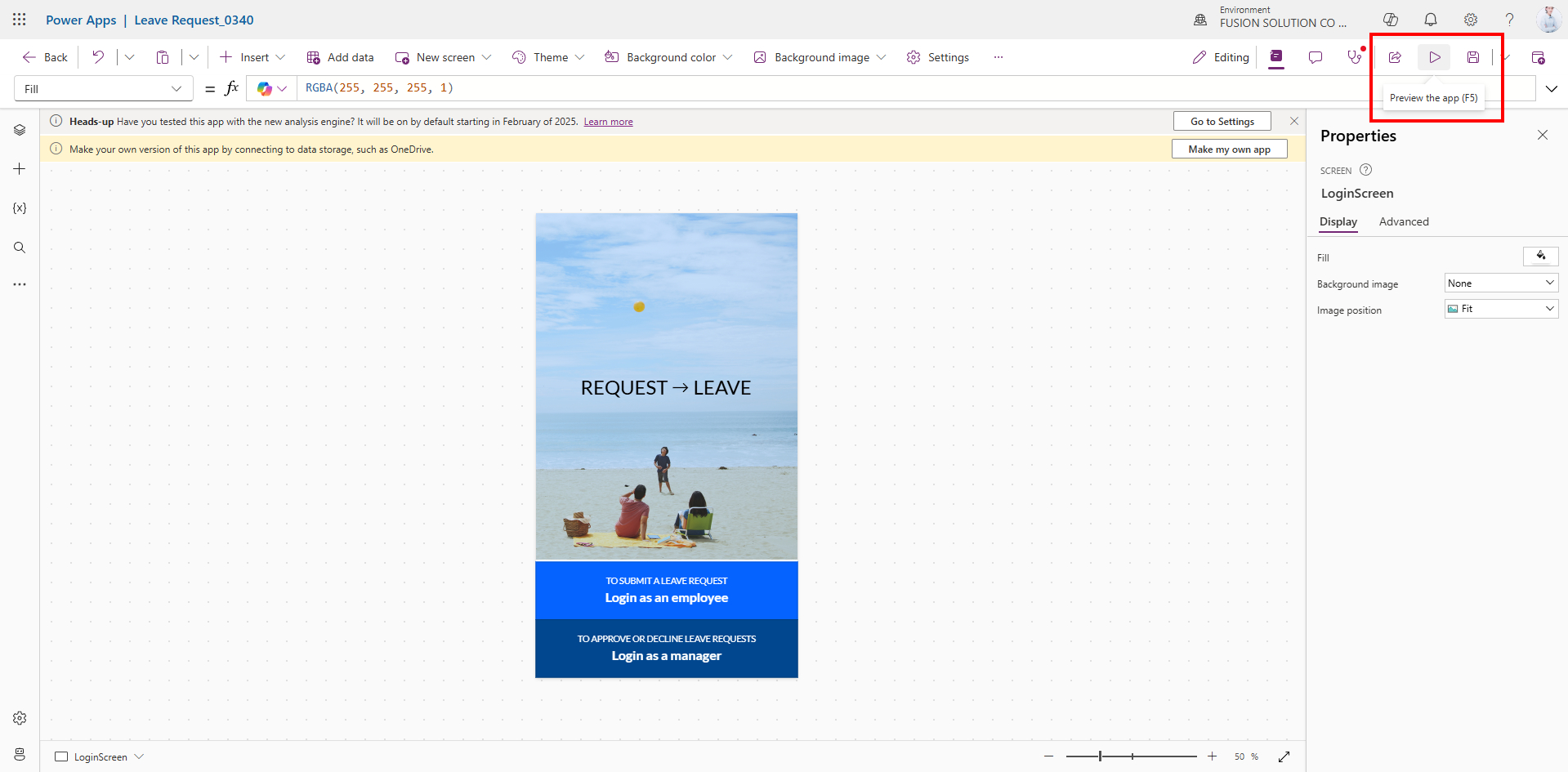 step 5 Preview the power apps