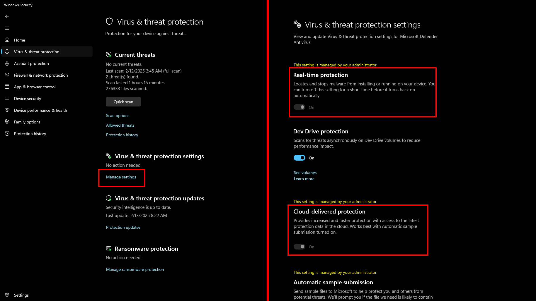 Enable Real-Time Protection