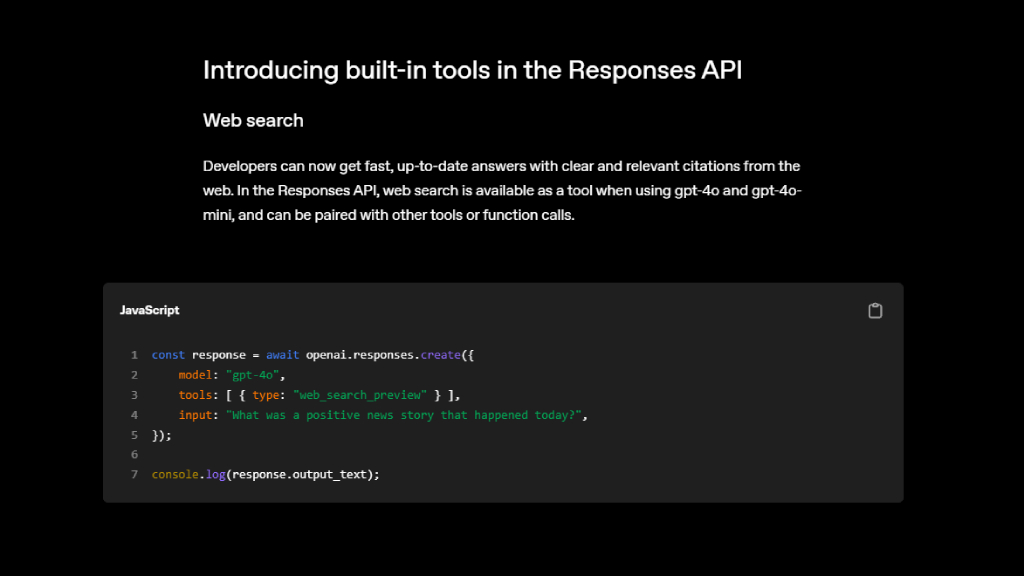 OpenAI Responses API