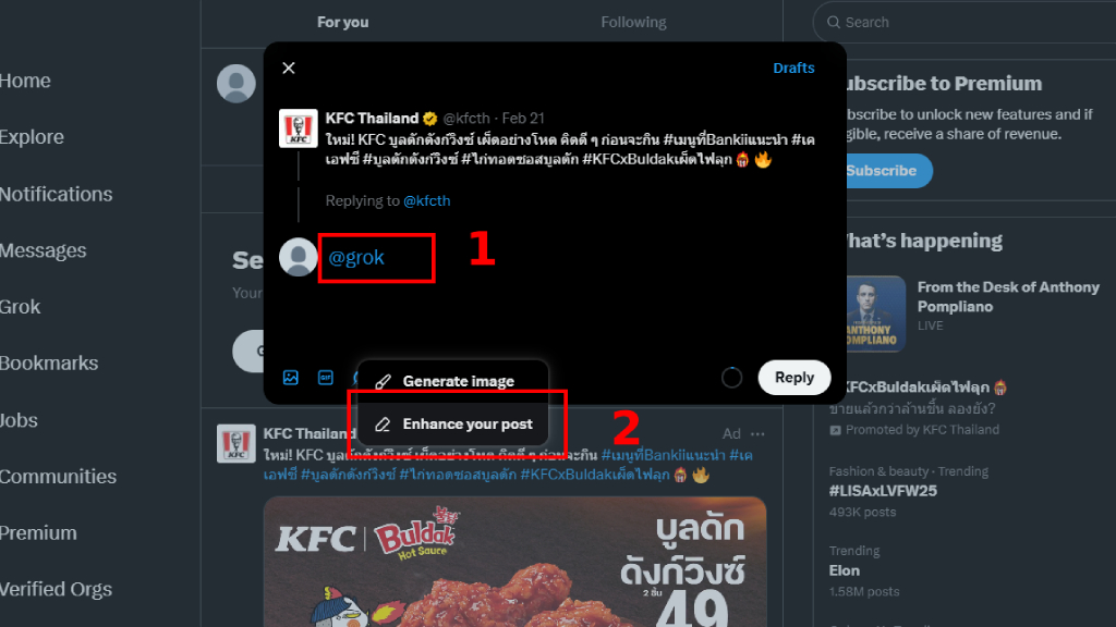 mention grok and enhance