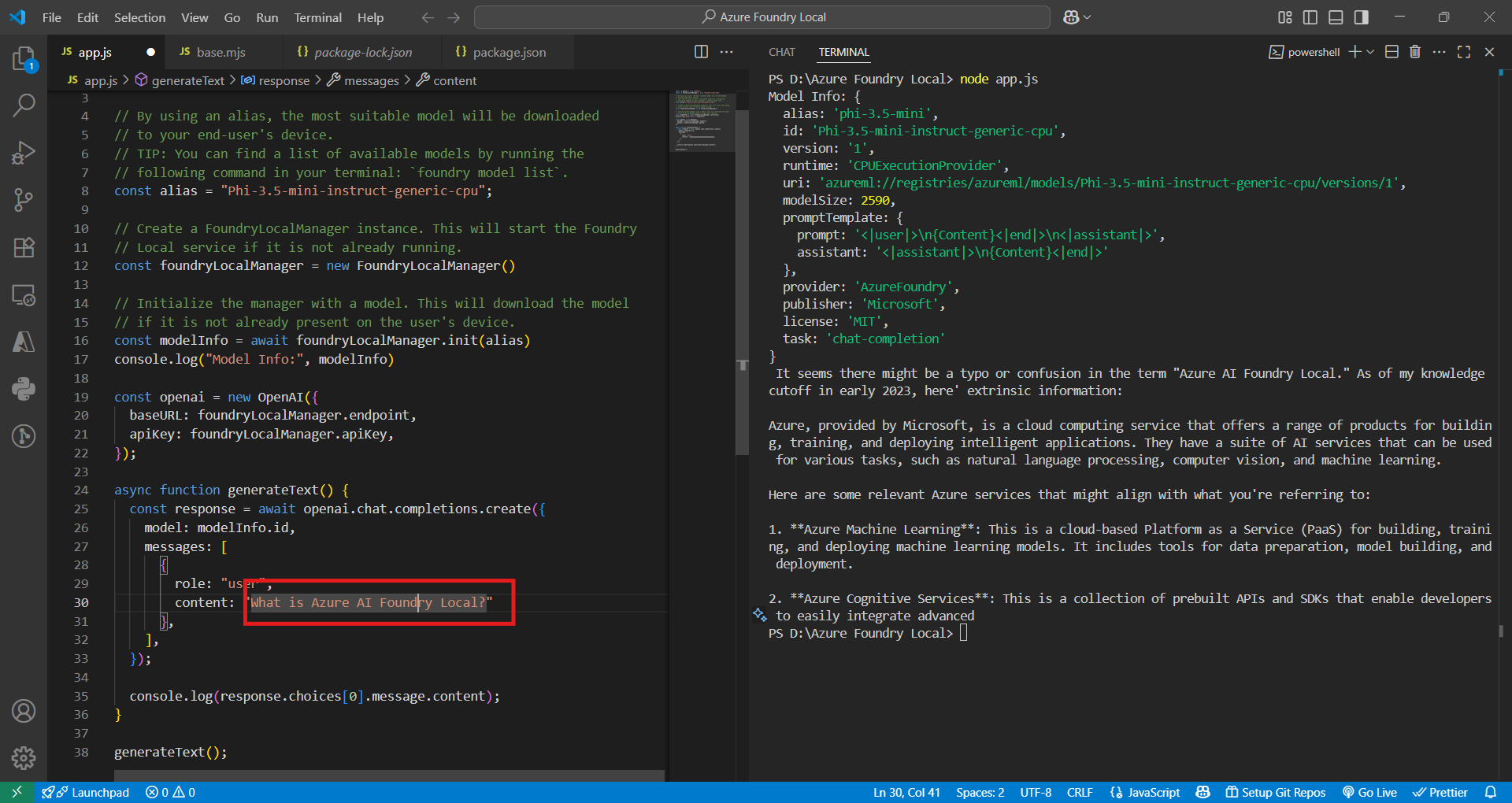 Integrate with JS