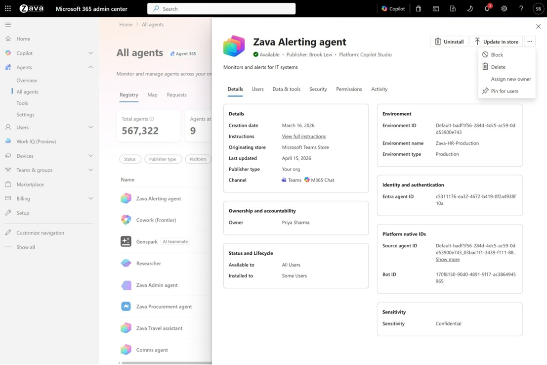 Lifecycle and Governance Actions