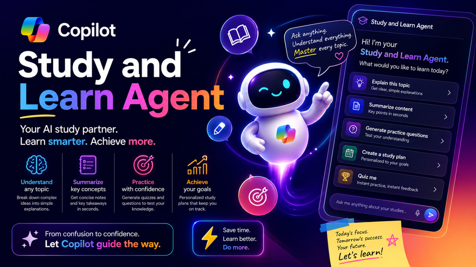 Study and Learn Agent infographic
